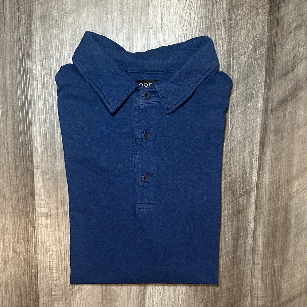 Goodlife Scallop Curved Hem Cotton Polo - XL